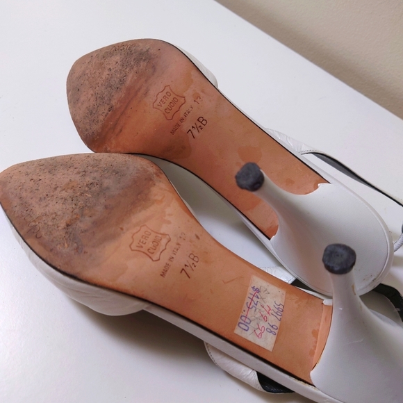 Paloma White Silver Heels 7.5 - Picture 4 of 4